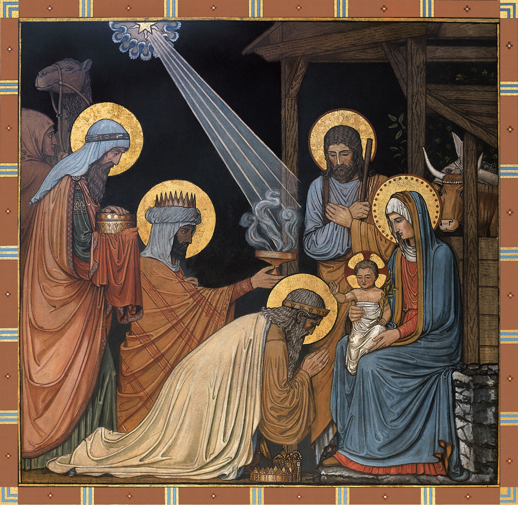 Adoration of the Magi, a Beuronese painting at Conception Abbey